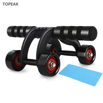 Gym 4 Wheel Ab Roller สำหรับ Abs Workout Abdominal Fitness Bauchroller