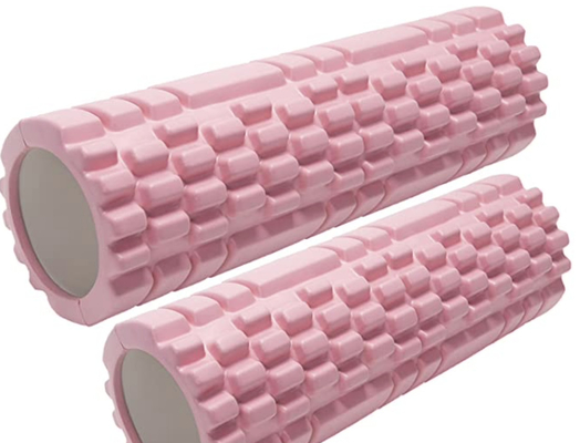 Hollow Grid EVA Yoga Roller 36 &quot;18&quot; 12 &quot;เนื้อเยื่อคอของกล้ามเนื้อ Pink